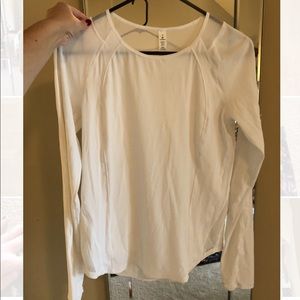 Lululemon white long sleeve top